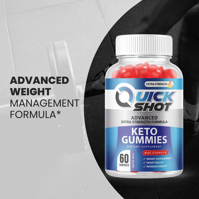 (2 Pack) Quick Shot Keto ACV Gummies - Supplement for Weight Loss - Energy & Focus Boosting Dietary Supplements for Weight Management & Metabolism - Fat Burn - 120 Gummies