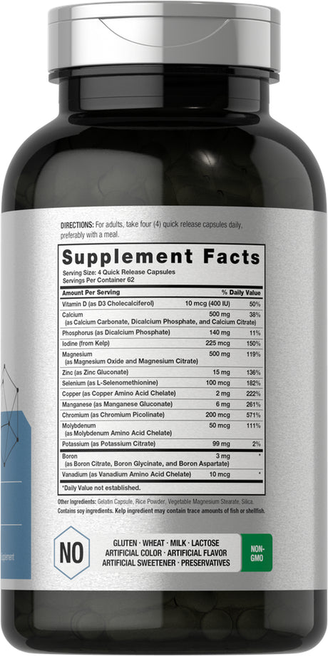 Multi Minerals Supplement | 250 Capsules | by Horbaach