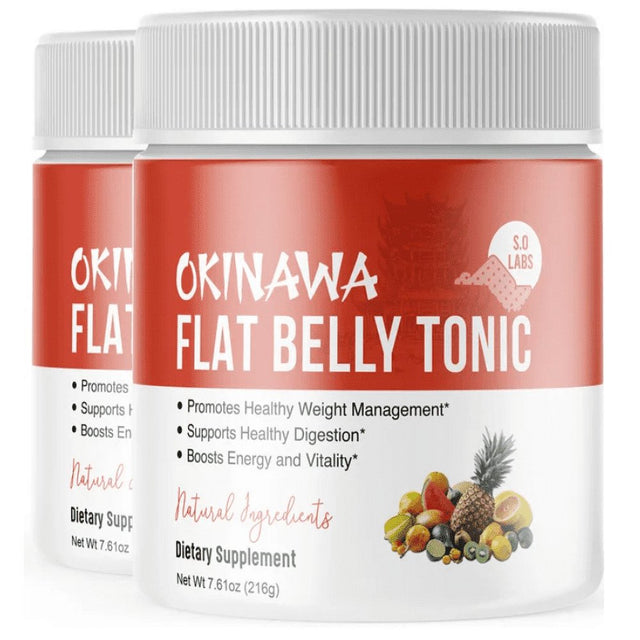 Okinawa Flat Belly Tonic Powder,Weight Loss,Fat Burner,Metabolism Supplement - 216Gm (2 Pack)