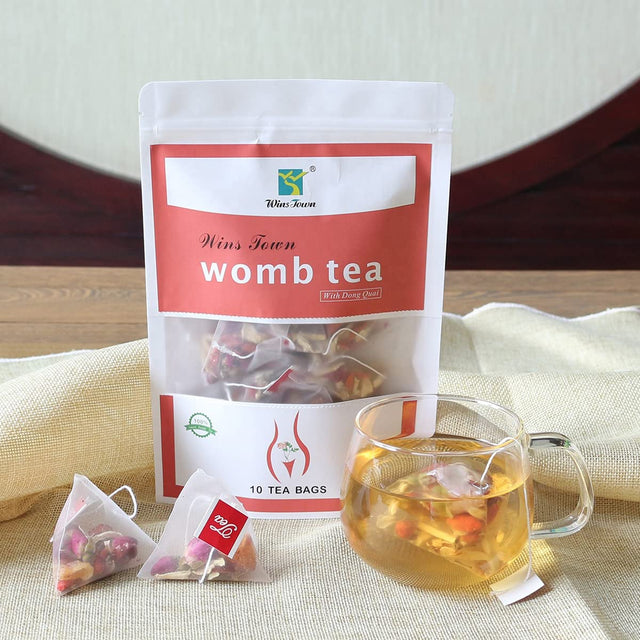 Wins Town Womb Tea, Uterus Cleansing Detox Tea, Herbal Tea for Warm, Care, Health, Love Woman, 10 Tea Bags