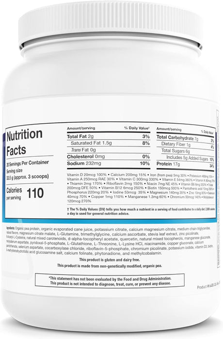 BIOTICS Research Nutriclear® – Powder. Nutritional Support for Detoxification and Metabolic Clearing. Healthy Body Composition. Glutathione. 17G Organic Pea, Medium Chain Triglycerides 24 Oz (670 G)