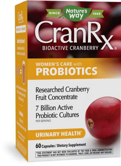 Nature'S Way Cranrx Bioactive Cranberry with Probiotics, Supports Urinary Health*, 60 Capsules