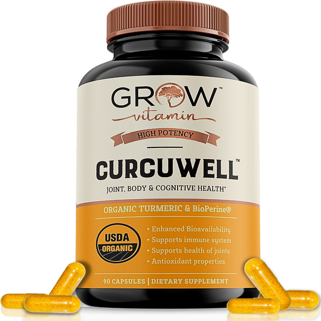 CURCUMIN+ - Turmeric Curcumin with Bioperine 95% Curcuminoids - Turmeric Curcumin Supplement for Brain, Heart & Joint Support - anti Inflammatory Supplement - Turmeric and Black Pepper - 60 Capsules