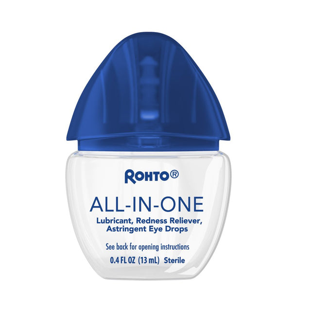 (2 Pack) Rohto® All-In-One Multi-Symptom Relief Cooling Eye Drops, 0.4 Fl Oz