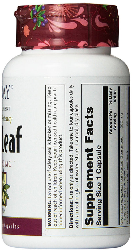 Solaray - Guaranteed Potency Olive Leaf Extract, Capsule (Btl-Plastic) 250Mg 30Ct