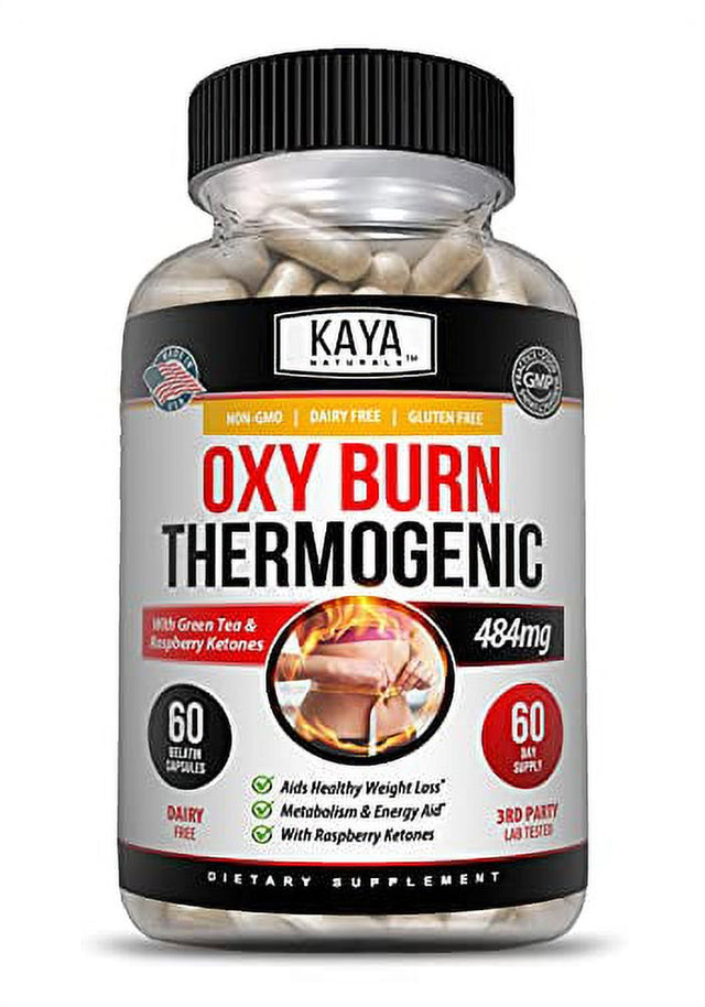 Kaya Naturals Oxy Burn - Weight Loss Pills - Appetite Suppressant for Women & Men - Powerful Thermogenic Diet Pills - Natural Energy Boost - Metabolism Burner - 60 Count