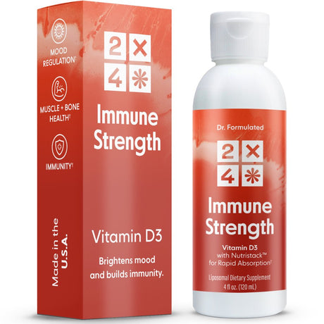 2X4 Liquid Vitamin D3 with K2 Liposomal Supplement Immune Support Vitamins Natural Energy Booster 4 Fl Oz