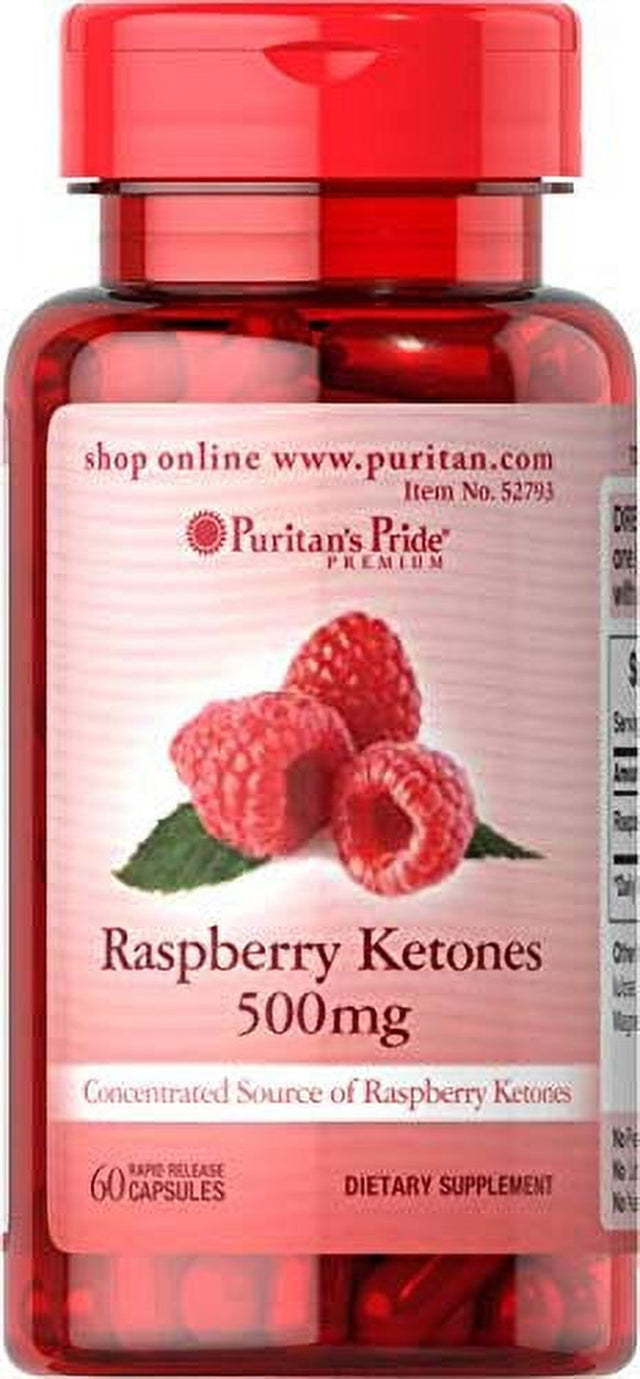 Puritans Pride Raspberry Ketones, 500 Mg, 60 Count