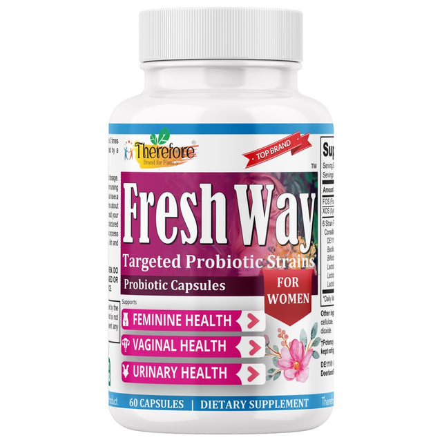 Fresh Way Acidophilus Probiotic for Women, Supports Digestive Balance, Ph Balance 60 Capsules by Therefore