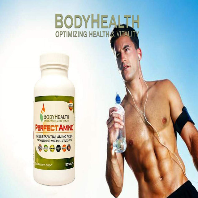 Bodyhealth Perfectamino Tablets (150Ct), All 8 Essential Amino Acids with Bcaas