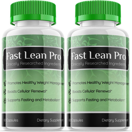 (2 Pack) Fast Lean Pro - Keto Weight Loss Formula - Energy & Focus Boosting Dietary Supplements for Weight Management & Metabolism - Advanced Fat Burn Raspberry Ketones Pills - 120 Capsules