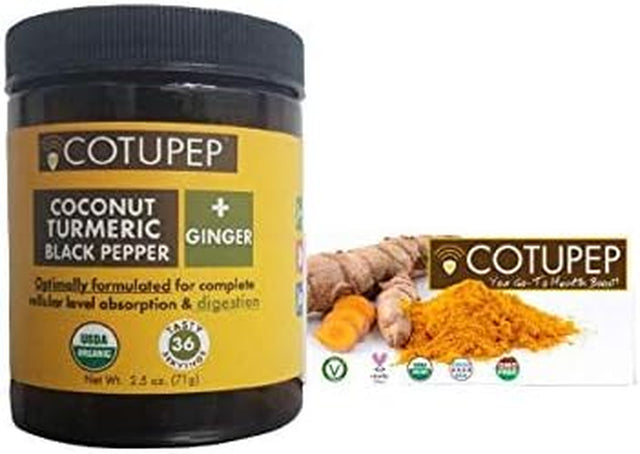 -Organic Turmeric Black Pepper with Ginger Health Drink Mix Boosts Metabolism +Digestion 30 Day Supply