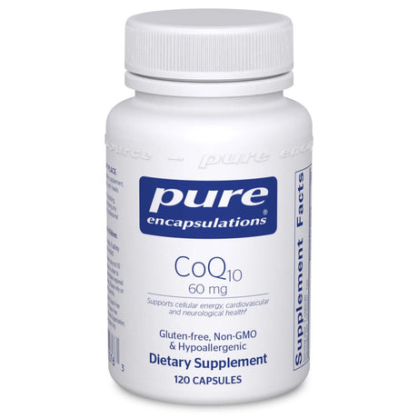 Pure Encapsulations Coq10 60 Mg | Coenzyme Q10 Supplement for Energy, Antioxidants, Brain and Cellular Health, Cognition, and Cardiovascular Support* | 120 Capsules