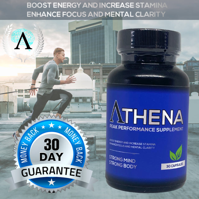 Athena Peak Performance Brain Supplement | Nootropics Booster | Enhance Focus | Support Healthy Brain Function for Men & Woman (30 Capsules)