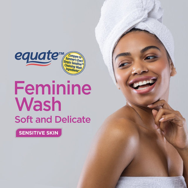 Equate Beauty Sensitive Skin Feminine Wash, Soft and Delicate, 15 Oz