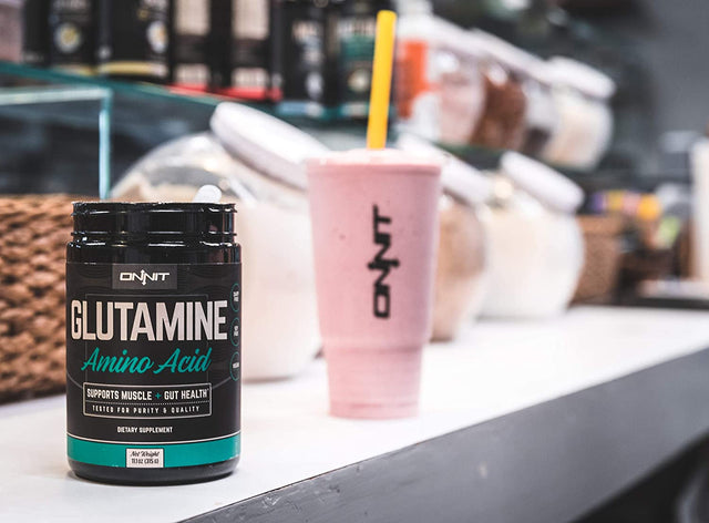 Onnit Glutamine | Boosts Aerobic Performance, Reaction Time and Gut Health | NSF Certified for Sport | 60 Servings (Unflavored)