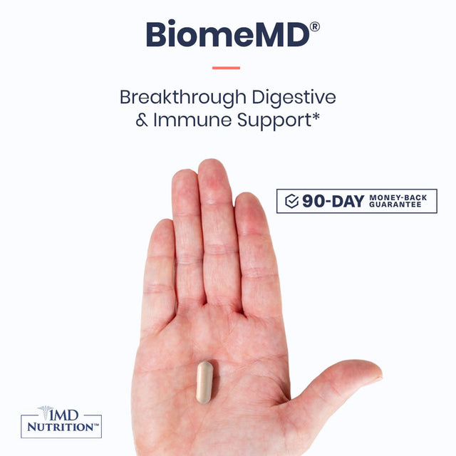 1MD Nutrition Biomemd Probiotics | 62 Billion Cfus, 15 Clinically Studied Strains - Pro & Prebiotics | Doctor-Formulated for Digestive Health & Immune Support | 30 Capsules