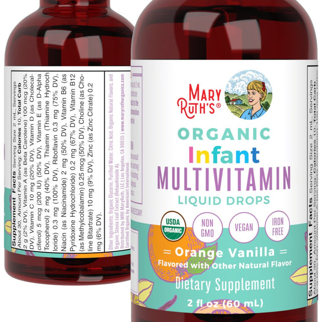 Maryruth'S | USDA Organic Liquid Multivitamin | Multivitamins for Babies | Supports Growth & Immune Health | 2 Fl Oz