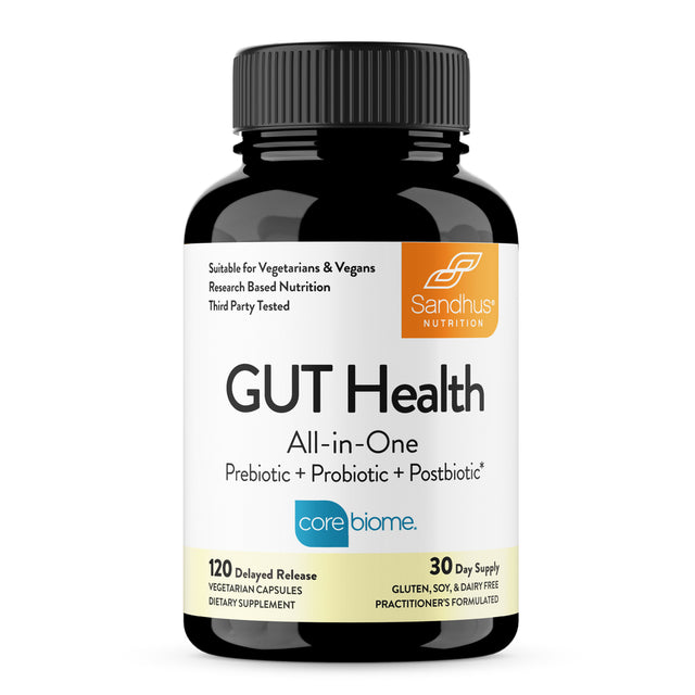 Sandhu'S Gut Health Supplement, with Prebiotics + Probiotics + Postbiotic + L-Glutamine, 120 Ct