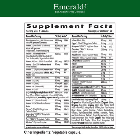 Emerald Labs Women'S 45+ Clinical Multi - Multivitamin with Coq10, B Vitamins, L-Glutathione to Support Healthy Heart, Strong Bones, Balanced Hormones - 120 Vegetable Capsules