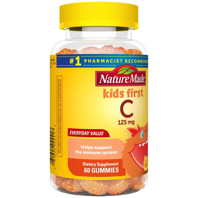 Nature Made Kids First Vitamin C Gummies, Dietary Supplement for Immune Support, 60 Count