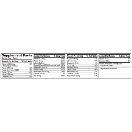 Centrum Specialist Energy Multivitamin Ginseng Supplement Tablets, 120 Ct