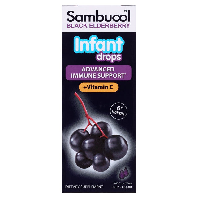 Sambucol Black Elderberry Immune Support Infant Drops with Vitamin C - .68 Oz