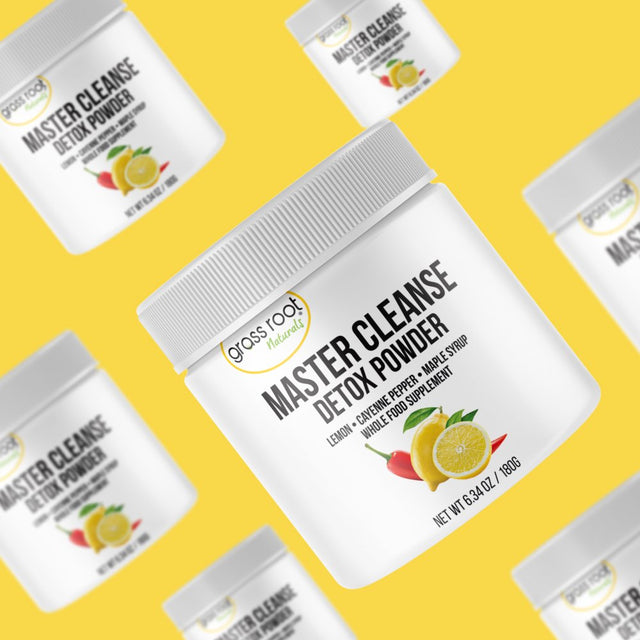 Grass Root Naturals Master Cleanse Detox Powder- Lemonade Detox 3-Day Plant-Based Supplement with Lemon, Maple Syrup, and Cayenne Diet, 6.34Oz Container