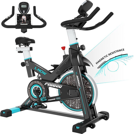 Pooboo Indoor Stationary Exercise Bikes Cycling Bike Magnetichome Cardio Workout Bicycle Machine 360Lb