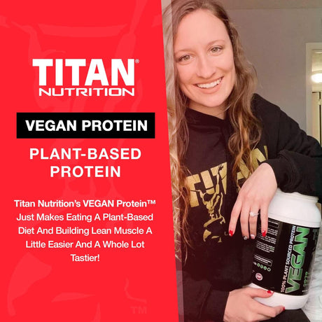 Titan Vegan Protein Powder (2 Lbs) - 100% Plant-Based with 9 Essential Amino Acids + Antioxidant-Rich Superfoods - Clean, Non-Dairy High-Fiber Shake - Build Lean Muscle & Burn Fat - Vanilla Chai