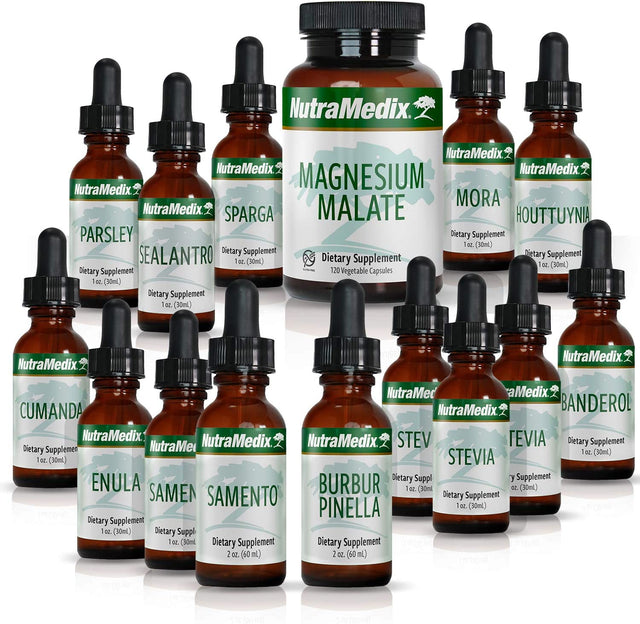 Nutramedix Cowden Support Program Month 6 - Bioavailable Herbal Detox Protocol Including Banderol, Burbur-Pinella, Samento Cat'S Claw, Parsley, Houttuynia Tincture, Magnesium & More (15 Piece Set)