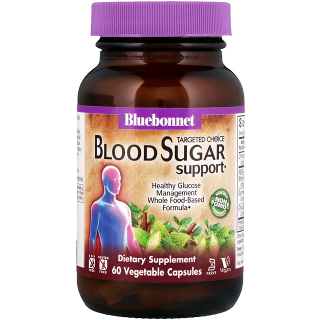 Bluebonnet Nutrition Targeted Choice Blood Sugar Support 60 Vegetable Capsules