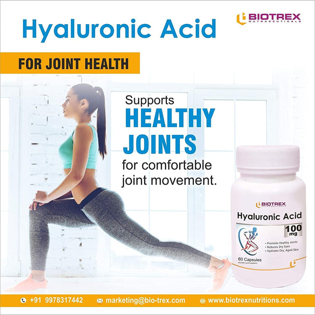 Biotrex Nutraceuticals Hyaluronic Acid 100Mg - 60 Capsules