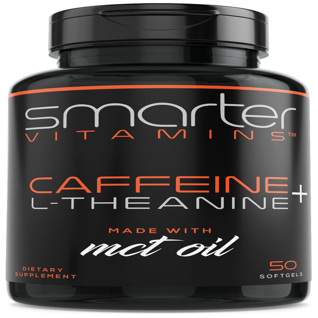 Smartervitamins MCT Oil Focus and Clarity Caffeine Pills, 50 Ct