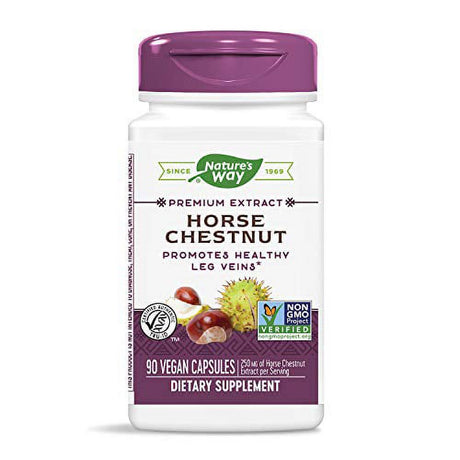 Nature'S Way Horse Chestnut, TRU-ID Certified, Non-Gmo, 250 Mg per Serving, 90 Count