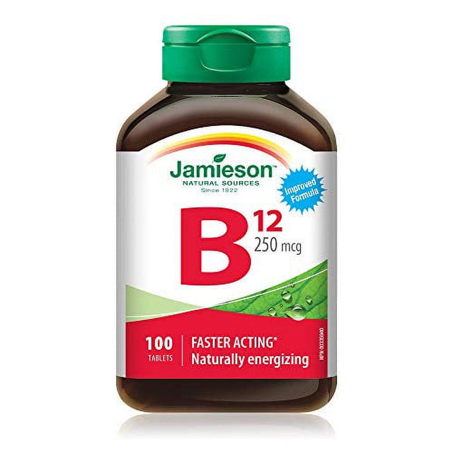 Jamieson Vitamin B12 (Methcycobalamin)250Mcg, 100 Tablets