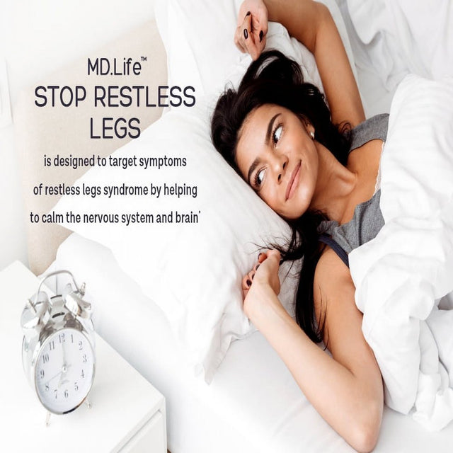 MD. Life Restless Leg Relief - Rested Legs Capsules 60 Count - Restless Leg Assistance with Vitamin D3 & Curcumin Restful Sleep and Joint Health