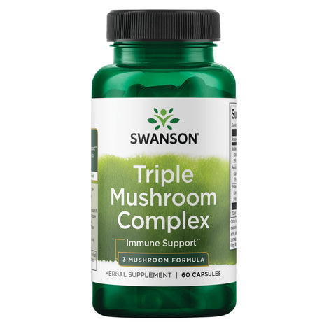 Swanson Triple Mushroom Standardized Extract Complex for Immune Support 60 Capsules