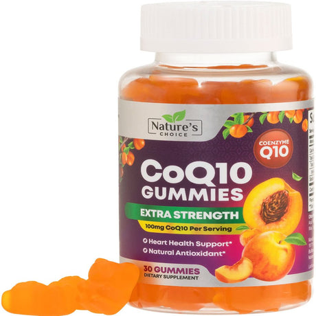 Nature'S Coq10 100Mg Gummies, 3X Better Absorption, Antioxidant for Heart Health Support & Energy Production, Ultra Coenzyme Q10 Vitamins, Coq 10 Supplements, Dietary Supplement, Non-Gmo - 30 Gummies