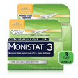 Monistat 3 Day Yeast Infection Treatment for Women, 3 Miconazole Pre-Filled Cream Applicators, 2 Pack