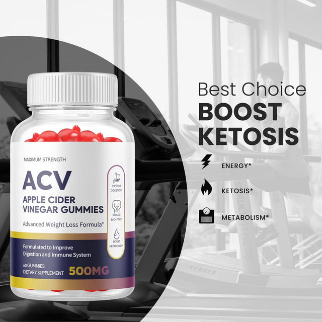 (1 Pack) Keto Start ACV Gummies - Supplement for Weight Loss - Energy & Focus Boosting Dietary Supplements for Weight Management & Metabolism - Fat Burn - 60 Gummies