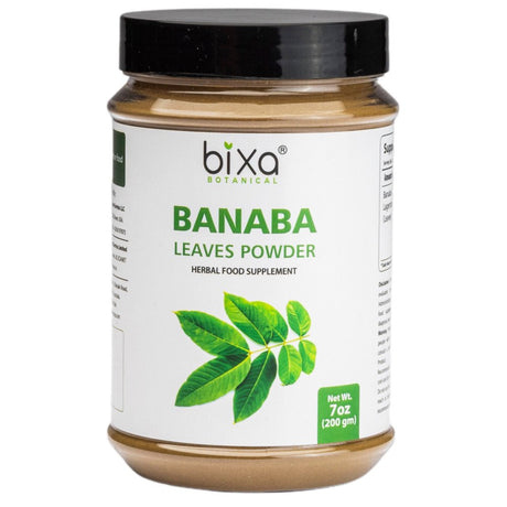 Banaba Leaf Powder 7 Oz (200G) (Lagerstroemia Speciosa), Good for Diabetes | Natural Antioxidants Supplement, Anti- Diabetic Superfood | Bixa Botanical