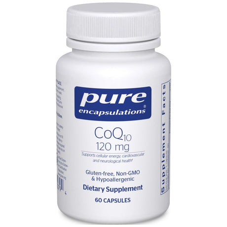 Pure Encapsulations Coq10 120 Mg | Coenzyme Q10 Supplement for Energy, Antioxidants, Brain and Cellular Health, Cognition, and Cardiovascular Support* | 60 Capsules