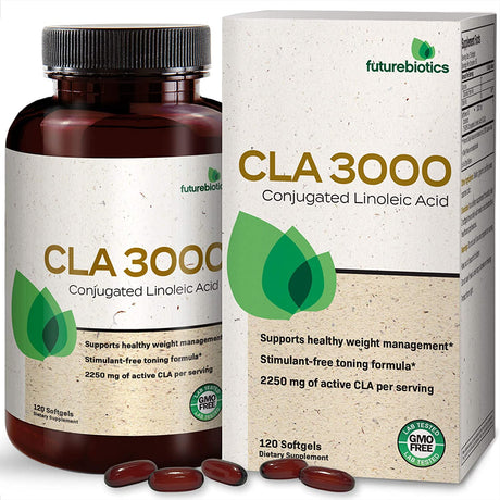 Futurebiotics CLA 3000 Extra High Potency - Non-Stimulating Conjugated Linoleic Acid, Non GMO, 120 Softgels