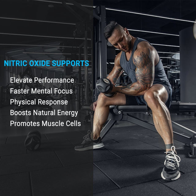 Nitric Shock Pre-Workout Powder - Nitric Oxide Booster Supplement, Promotes Muscle Growth, Tissue Repair, Endurance & Energy Booster - 300 Grams, by Pristine Foods