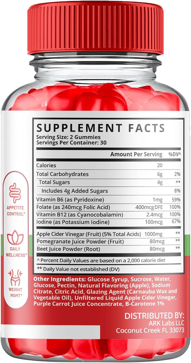 (1 Pack) Vita Keto Fuel Keto ACV Gummies - Apple Cider Vinegar Supplement for Weight Loss - Energy & Focus Boosting Dietary Supplements for Weight Management & Metabolism - Fat Burn - 60 Gummies