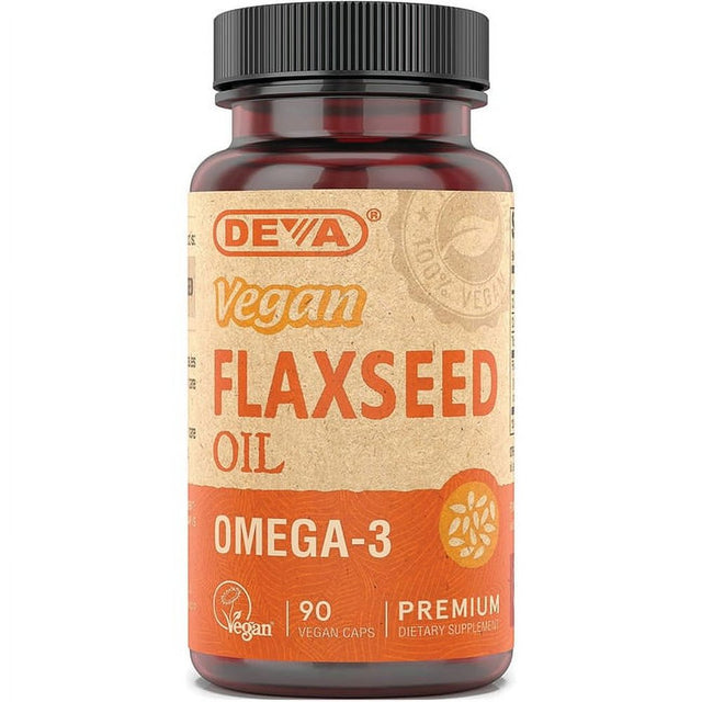 Deva Vegan Vitamins - Flaxseed Oil - 90 Vegan Capsules