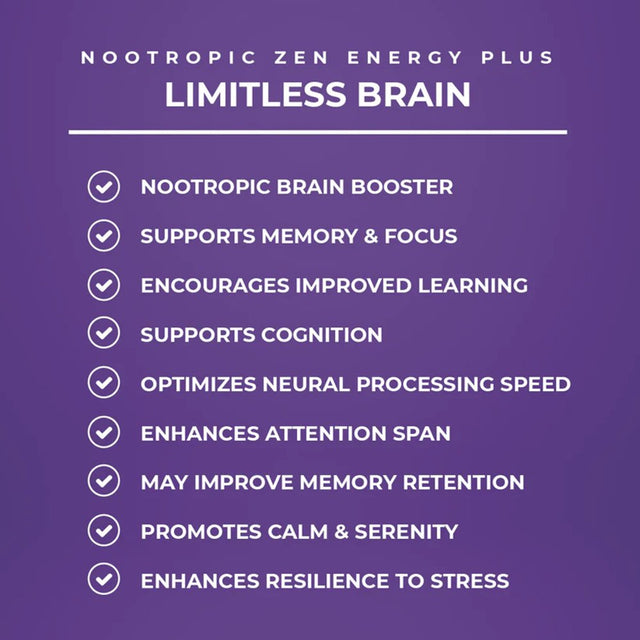 Oomph Body Limitless Brain Nootropic Zen Energy plus - 60 Capsules