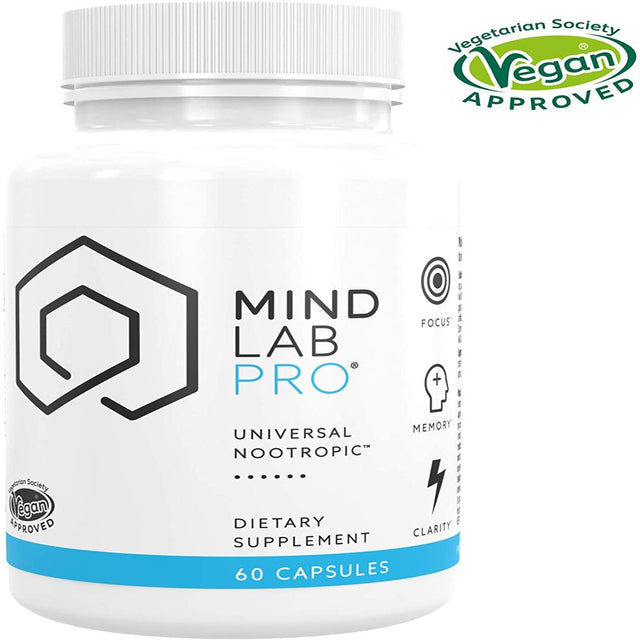 Mind Lab Pro Universal Nootropic Brain Booster Supplement for Focus, Memory, Clarity, Energy - 60 Capsules - Plant-Based, Naturally Sourced Memory Vitamins for Better Brain Health