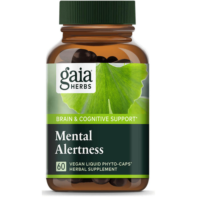 Gaia Herbs Mental Alertness, 60 Vegan Liquid Phyto-Caps